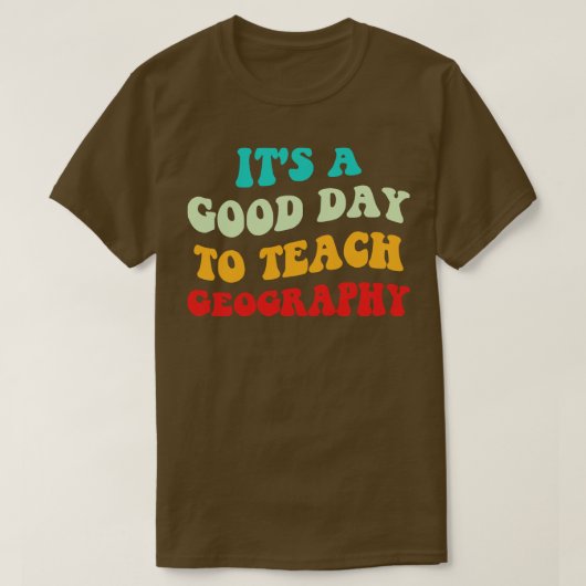 地理に明るい教え日だ。 Tシャツ (デザイン正面)