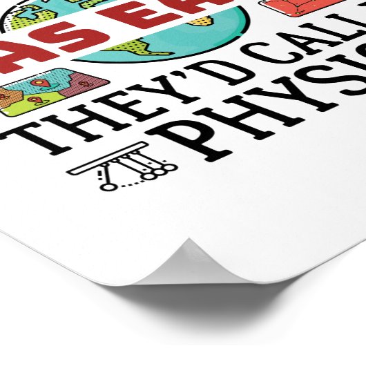 地理もしは簡単おもしろい先生生 ポスター (角)