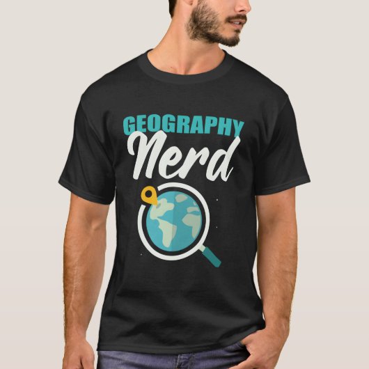 地理オタク 考古学者 Tシャツ (正面)