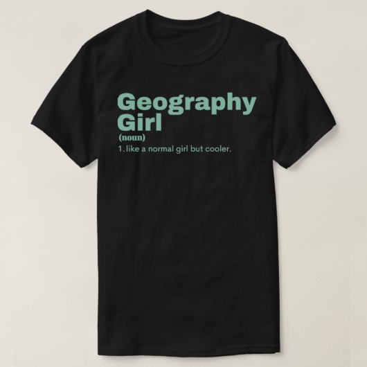 地理ガール地理2 (2) Tシャツ (デザイン正面)