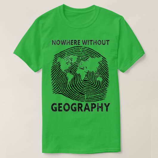 地理ギフトなしおもしろいで Tシャツ (デザイン正面)