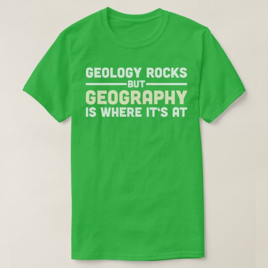 地理ギフト地理学者先生学生 Tシャツ (デザイン正面)