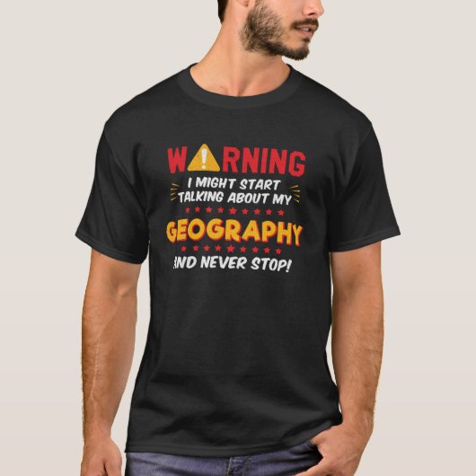地理ジョーク グラフィック Tシャツ (正面)