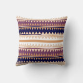 地理プラム、桃、海軍、卵の殻 クッション (裏面)