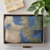 地理マップティッシュペーパー 薄葉紙 (ギフト)