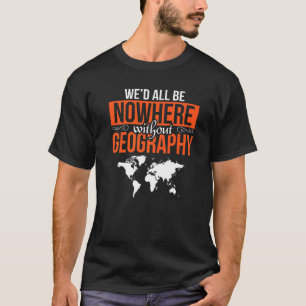 地理世界地図U2013地球科学世界地図 Tシャツ
