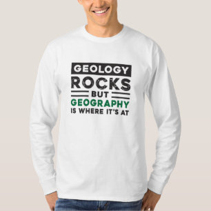 地理先生おもしろいワールド大陸ギフトアイディア Tシャツ