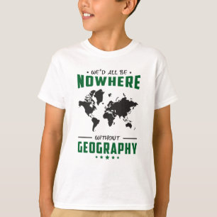 地理先生おもしろいワールド大陸贈与アイディア Tシャツ