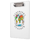 地理先生とグローブカラフルグラフィック クリップボード (左)