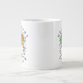 地理先生とグローブカラフルグラフィック ジャンボコーヒーマグカップ (正面)