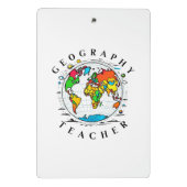 地理先生とグローブカラフルグラフィック ミニクリップボード (裏面)