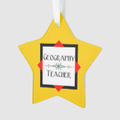 地理先生の色ブロック オーナメント (正面)