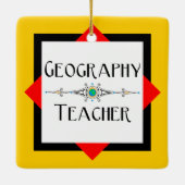 地理先生の色ブロック セラミックオーナメント (裏面)