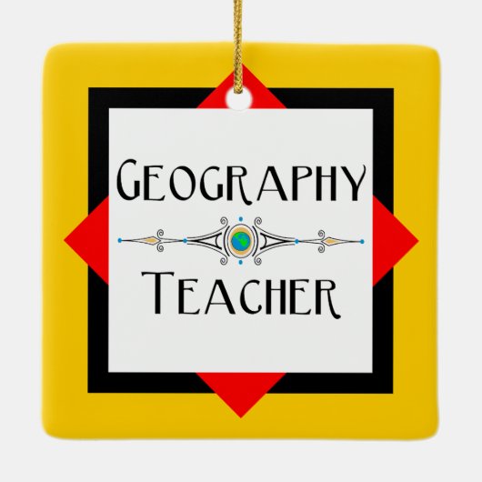 地理先生の色ブロック セラミックオーナメント (裏面)