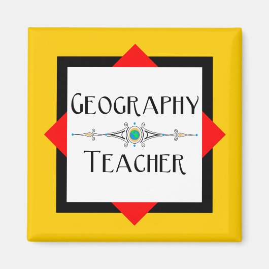 地理先生の色ブロック マグネット (正面)