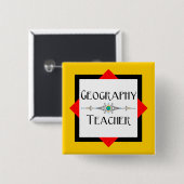 地理先生の色ブロック 缶バッジ (正面&裏面)