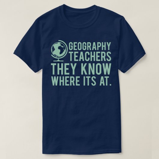 地理先生は知っている Tシャツ (デザイン正面)