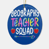 地理先生分隊の最初の日学校のネクタイ セラミックオーナメント (左)