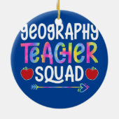 地理先生分隊の最初の日学校のネクタイ セラミックオーナメント (裏面)