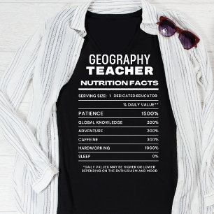 地理先生栄養おもしろいファクトTシャツ Tシャツ