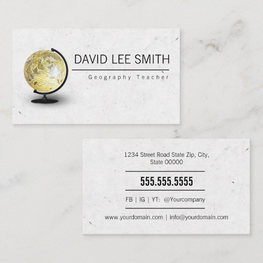 地理先生 名刺 (正面/裏面)