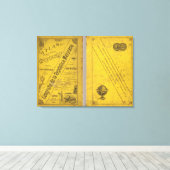 地理図 キャンバスプリント (インサイチュ (ウッドフロア))