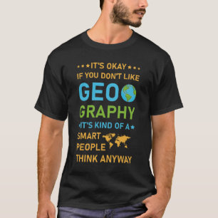 地理地理地理地理学地図作成 Tシャツ