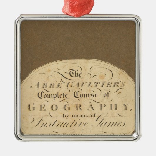 地理学のコース メタルオーナメント (正面)
