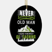 地理学の宝を知る老人 セラミックオーナメント (右)