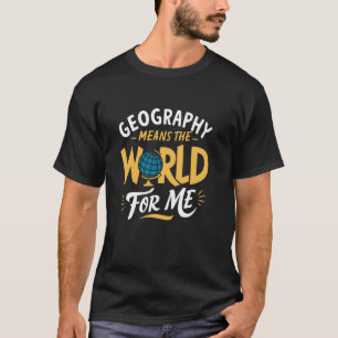 地理学探検家の世界地図アート - アドベンチャーテーマ Tシャツ