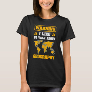 地理学者警告地図製作者地理学世界地図 Tシャツ