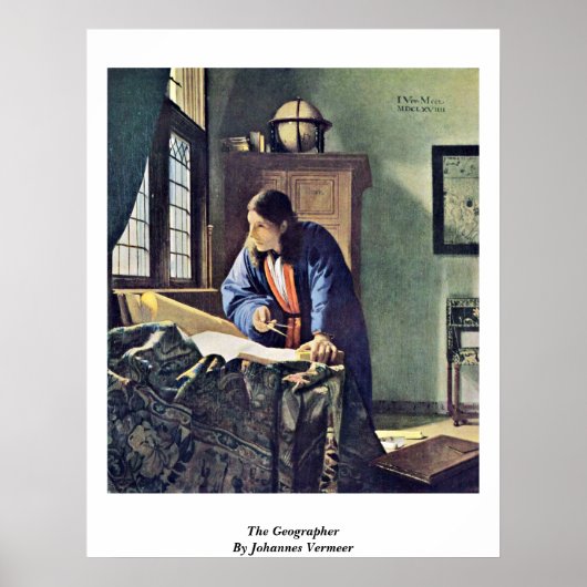 地理学者。By Johannes Vermeer ポスター (正面)