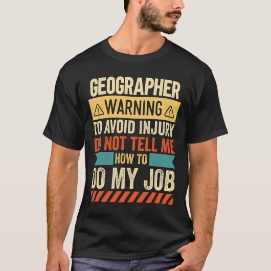地理学警告家 Tシャツ (正面)