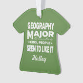 地理専攻の学カッコいい校 オーナメント (正面)