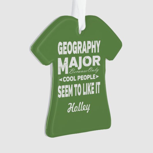 地理専攻の学カッコいい校 オーナメント (正面)