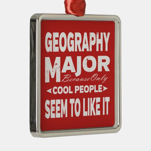 地理専攻の学カッコいい校 メタルオーナメント (右)