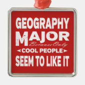 地理専攻の学カッコいい校 メタルオーナメント (正面)