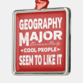 地理専攻の学カッコいい校 メタルオーナメント (左)