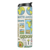 地理手書き。ヴィンテージイラストレーション。  タンブラー (回転左)