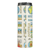 地理手書き。ヴィンテージイラストレーション。  タンブラー (裏面)