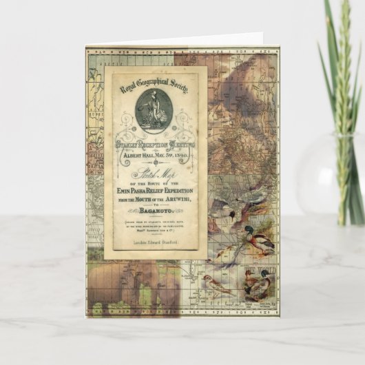 地理王室の会コラージュあいさつカード カード (正面)