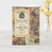 地理王室の会コラージュあいさつカード カード (黄色い花)