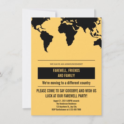 地理的な移動発表 案内状 (正面)