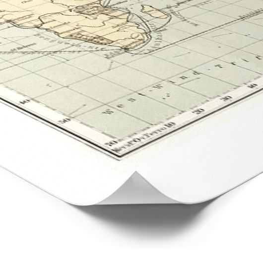 地理統計世界地図 ポスター (角)