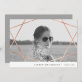 地理院長 | フェイク銅と写真ありがとう 招待状 (正面/裏面)