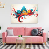 地磁気デザイン キャンバスプリント (インサイチュ (リビング))