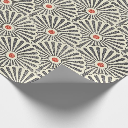 地肌に継ぎ目のない日本ヴィンテージの模様 ラッピングペーパー (角)