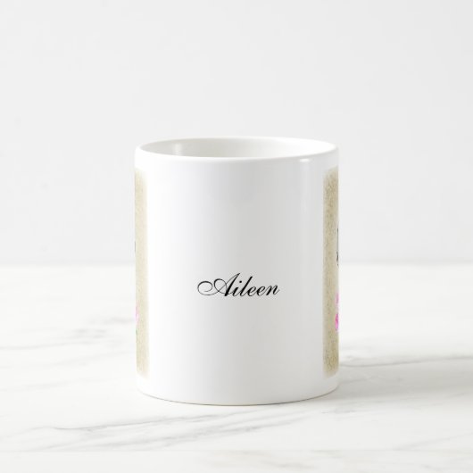 地蔵アート仏教瞑想ヨガ愛好家名前をカスタムする コーヒーマグカップ (中央)