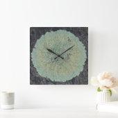 地衣類モッシー スクエア壁時計 (ホーム)