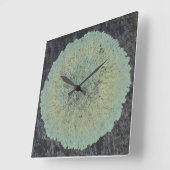 地衣類モッシー スクエア壁時計 (傾斜)